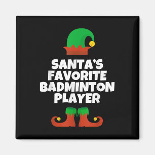 Jultomte Favorit Badmintonspelare Julhatt Rolig Magnet