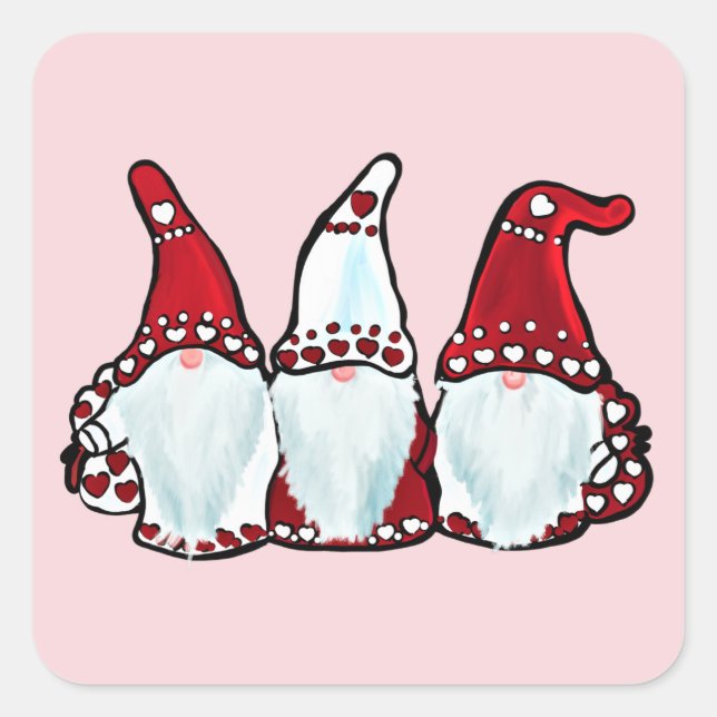 JULTOMTE FYRKANTIGT KLISTERMÄRKE (Framsida)