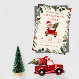 JulTomte i Bil Julfest Inbjudan
