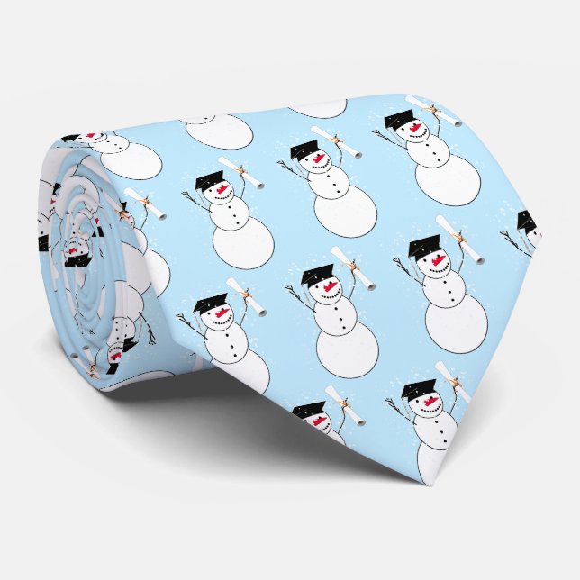 Jultomte med examenshatt jul slips (Rullad)