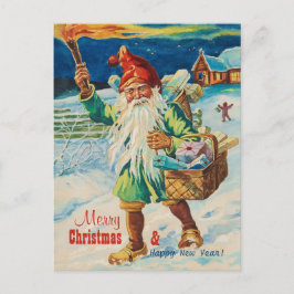 Jultomte med tork C0938 Jenny Nyström Helg Vykort