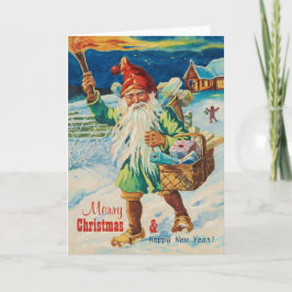 Jultomte med tork CC0939 Jenny Nyström Helgkort