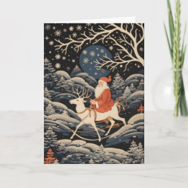 JULTOMTE PÅ REN CHRISTMAS KORT