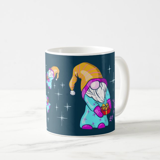 jultomte presenterar Gift Tote Mugg (Framsida höger)