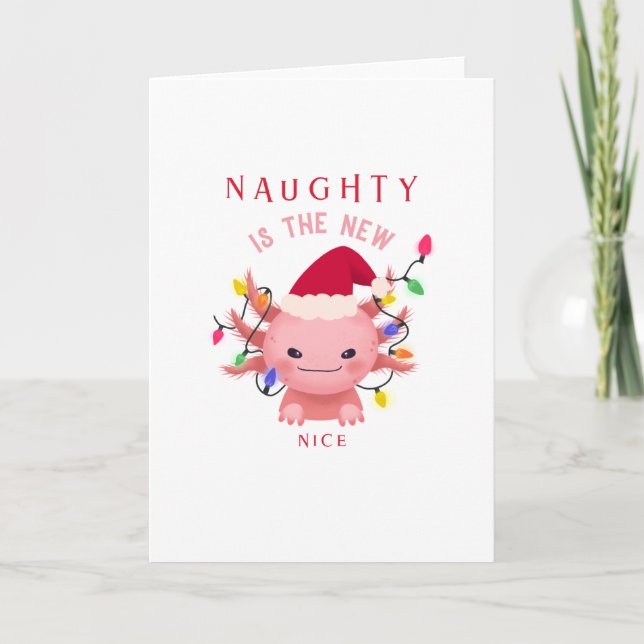 Jultomtefavorit Gamer X Mas Axolotl Kort (Framsida)