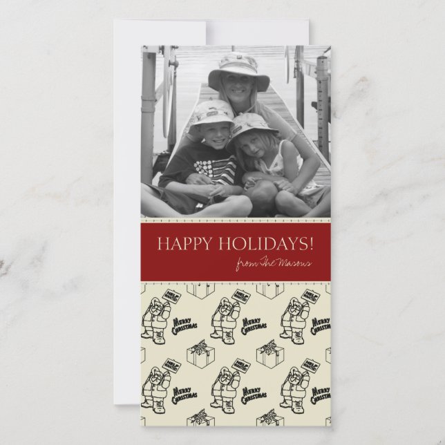 Jultomtefoto-kort Julkort (Framsida)