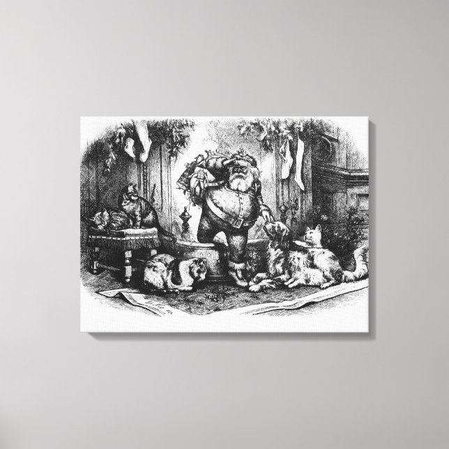 Jultomten, 1872 canvastryck (Framsida)