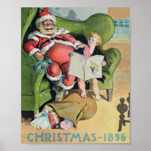 Jultomten 1896 helgdag poster
