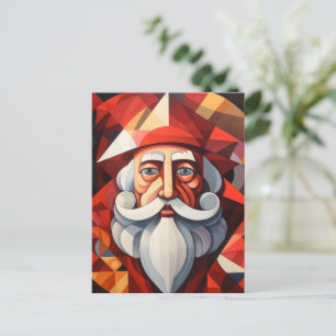 Jultomten Abstrakt Art Helg Vykort