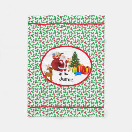 Jultomten Add Namn Personalize Car Seat Nap Fleecefilt