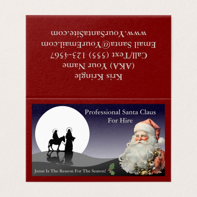 Jultomten Affärskort Jesus är orsakspost Kort (Utsida ovikt)