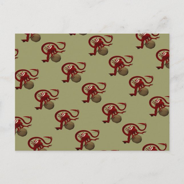 Jultomten Alien Helg Vykort (Framsida)