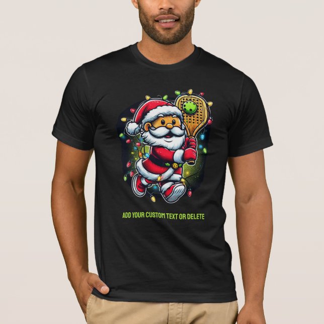 Jultomten Älskare Pickleball Player T Shirt (Framsida)