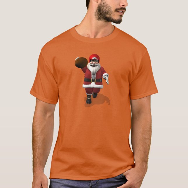 Jultomten American Football Player T-shirt (Framsida)