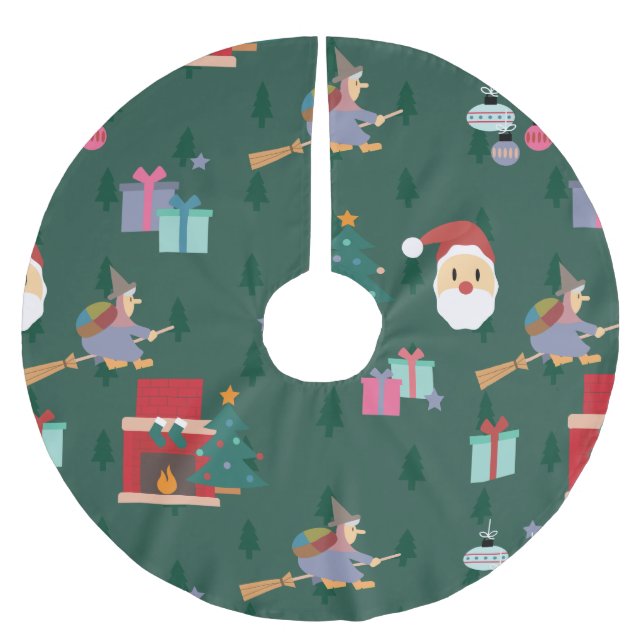 jultomten anana julgransmatta borstad polyester (Framsidan)