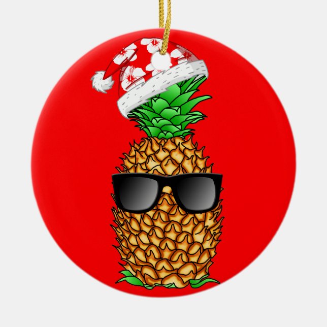 Jultomten ananas julgransprydnad keramik (Framsidan)