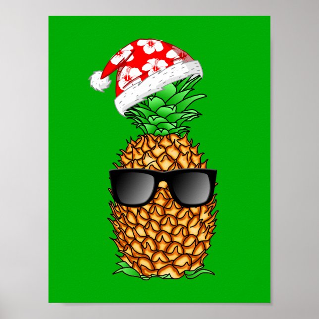 Jultomten ananas poster (Framsidan)