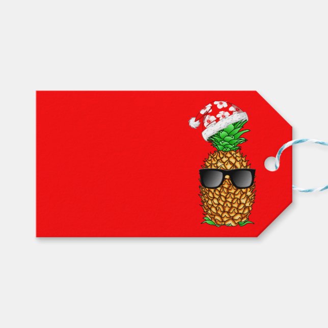 Jultomten ananas presentetikett (Framsidan (Horisontell))
