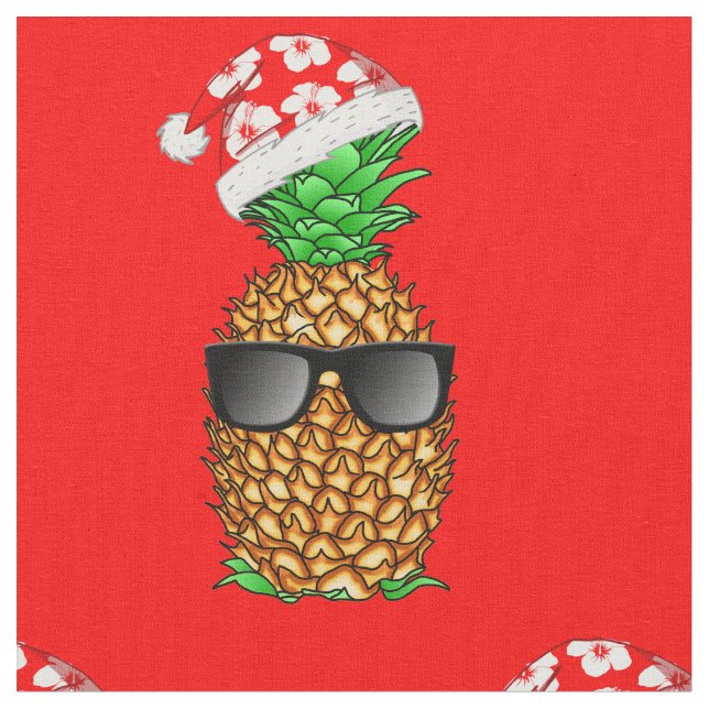 Jultomten ananas tyg (Närbild)