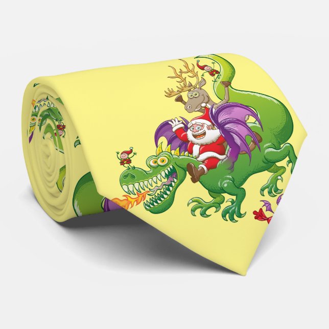 Jultomten ändrade hans ren för en drake slips (Rullad)