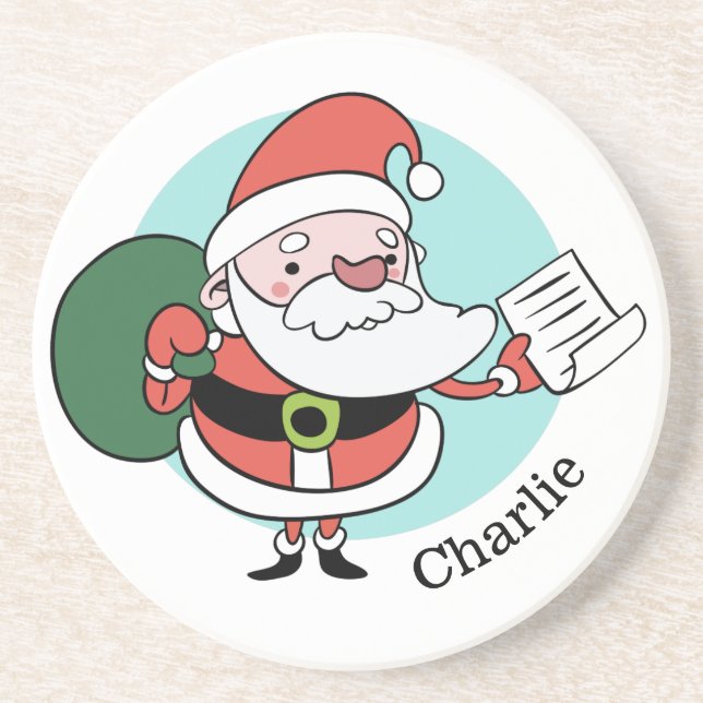 Jultomten anpassade namnsandstone underlägg (Framsidan)