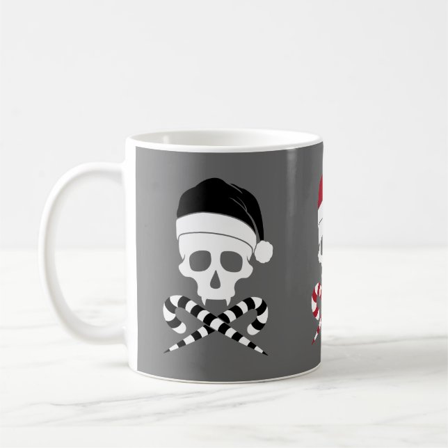 Jultomten Anpassade Skull Kaffemugg (Vänster)