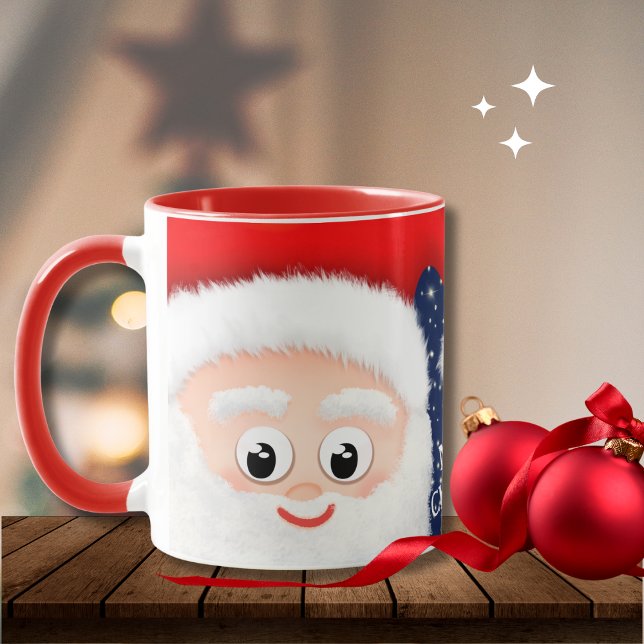 Jultomten Anpassningsbar God jul Kaffemugg (Skapare uppladdad)