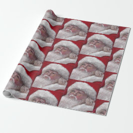 Jultomten Ansikte Gift Wrapping Papprare Presentpapper