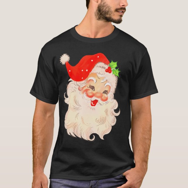 Jultomten Ansikte, Jultomten Julafton T Shirt (Framsida)