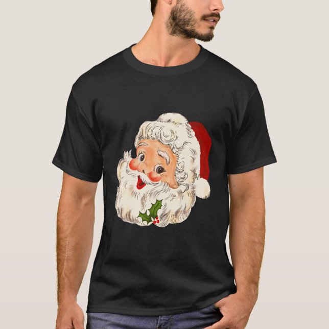 Jultomten Ansikte Jultomten T Shirt (Framsida)