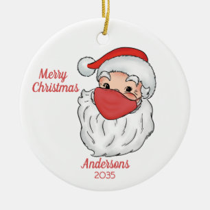 Jultomten Ansikte Mask God jul Julgransprydnad Keramik