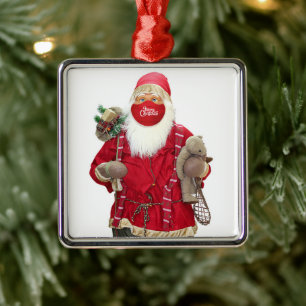 Jultomten Ansikte Mask Julgransprydnad Metall