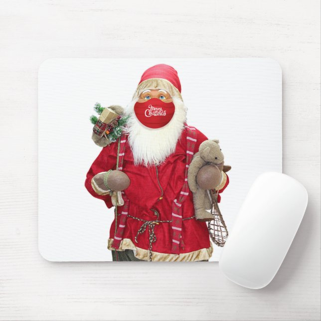 Jultomten Ansikte Mask Musmatta (Med mus)