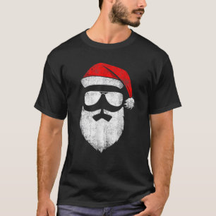 Jultomten Ansikte solglasögon med hat Beard Christ T Shirt