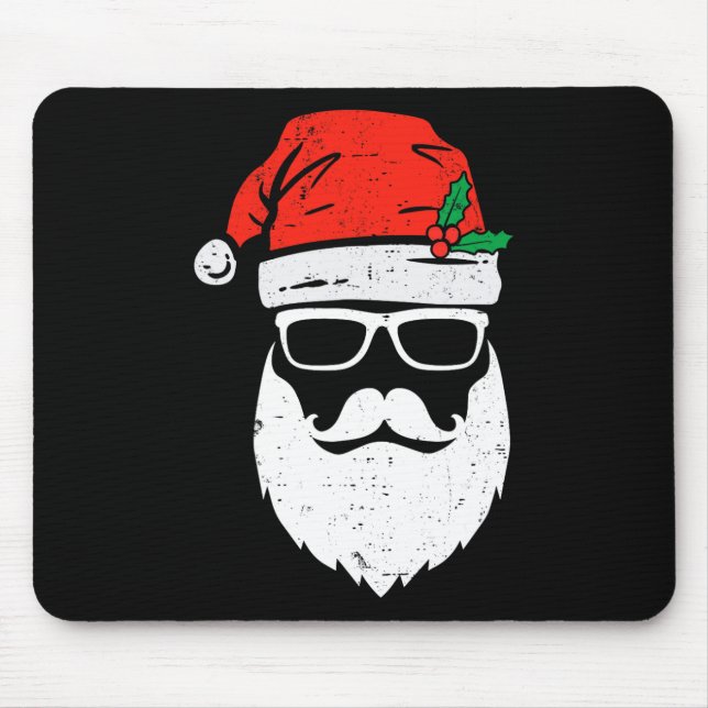 Jultomten Ansikte solklungar med Hat Beard-jul Musmatta (Framsidan)