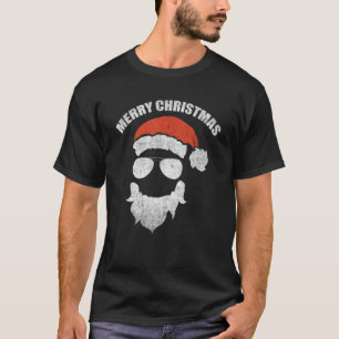Jultomten Ansikte Sunglass med Hat Beard Christm T Shirt