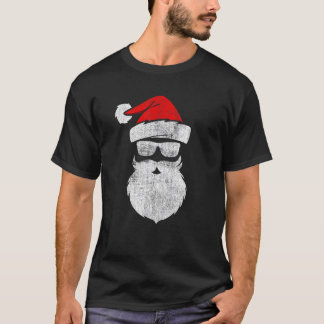Jultomten ansikte Sunglass med Hat Beard Christm T Shirt