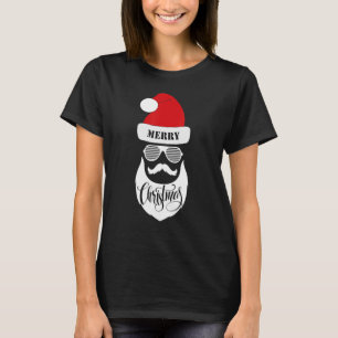 Jultomten Ansikte Sunglass med Hat Beard Christm T Shirt