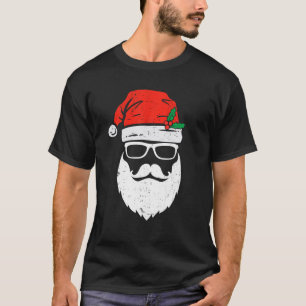 Jultomten Ansikte Sunglass med Hat Beard Christm T Shirt