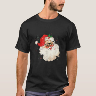 Jultomten Ansikte Sunglass med Hat Beard Christm T Shirt