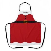 Jultomten Apron med julklapp med eget namn