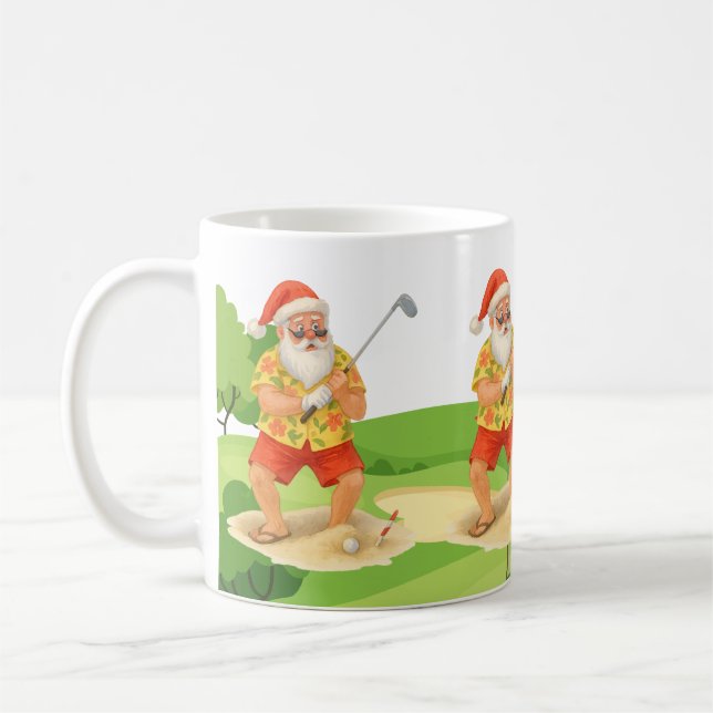 Jultomten är guldjul i juli kaffemugg (Vänster)