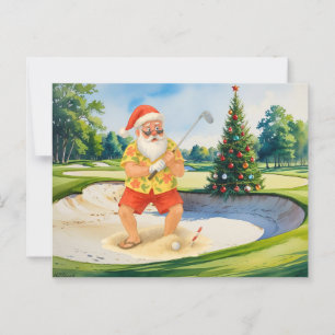 Jultomten är guldjul i juli vykort