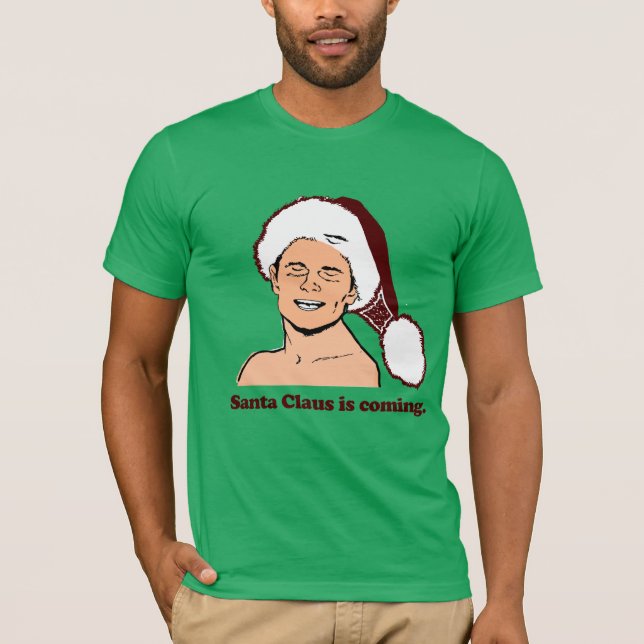 Jultomten är kommande tee (Framsida)