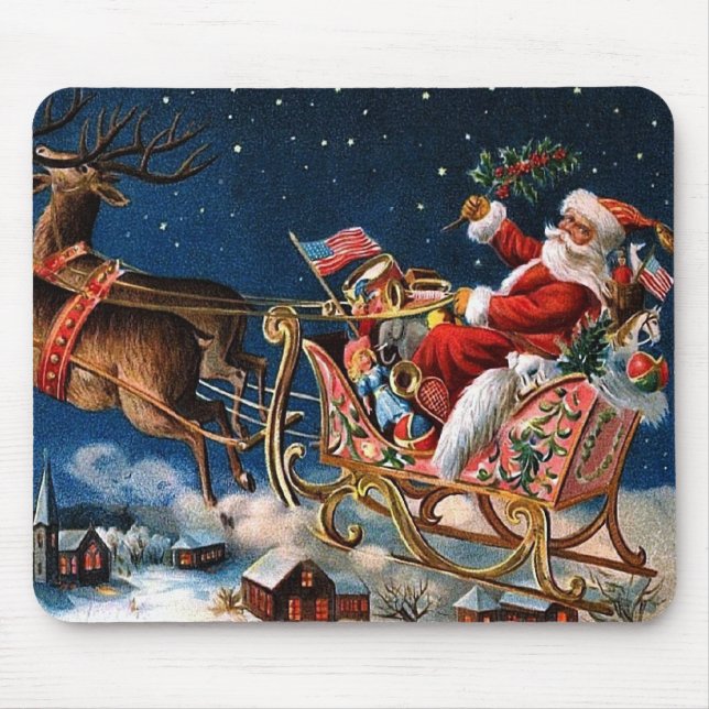 Jultomten är kommande till townen musmatta (Framsidan)