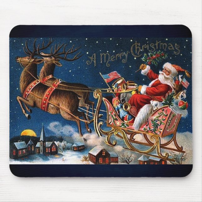 Jultomten är kommande till townen musmatta (Framsidan)