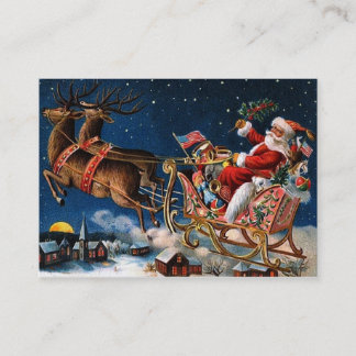 Jultomten är kommande till townen visitkort