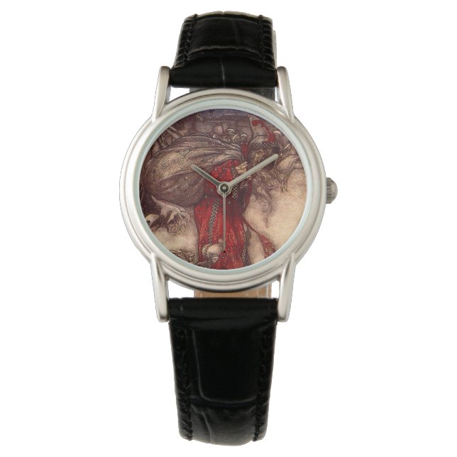 Jultomten Arthur Rackham Armbandsur (Framsida)