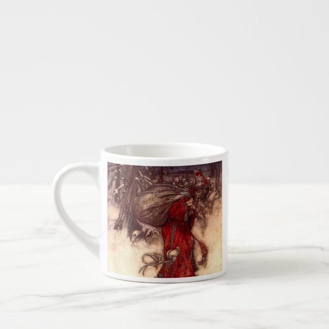 Jultomten Arthur Rackham Espressomugg (Vänster)