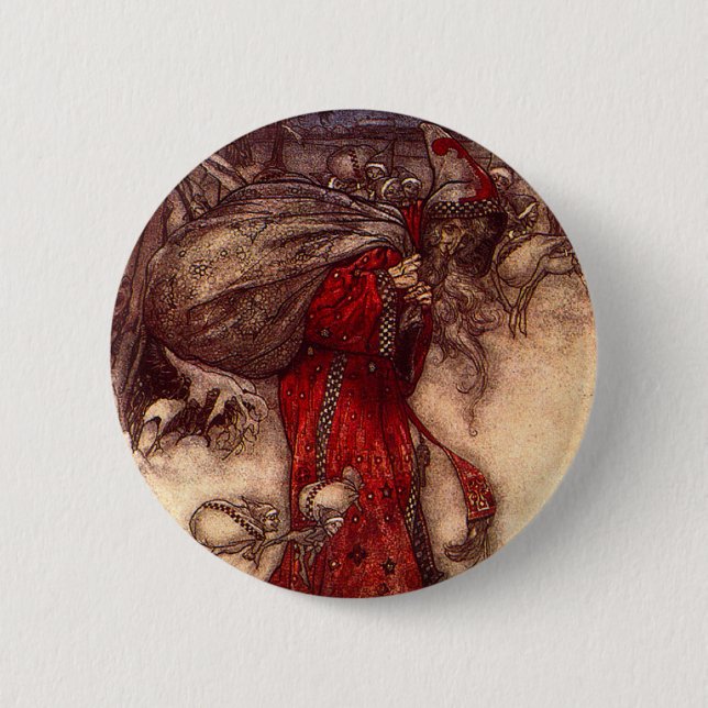 Jultomten Arthur Rackham Knapp (Framsida)